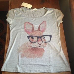 Hipster bunny t-shirt